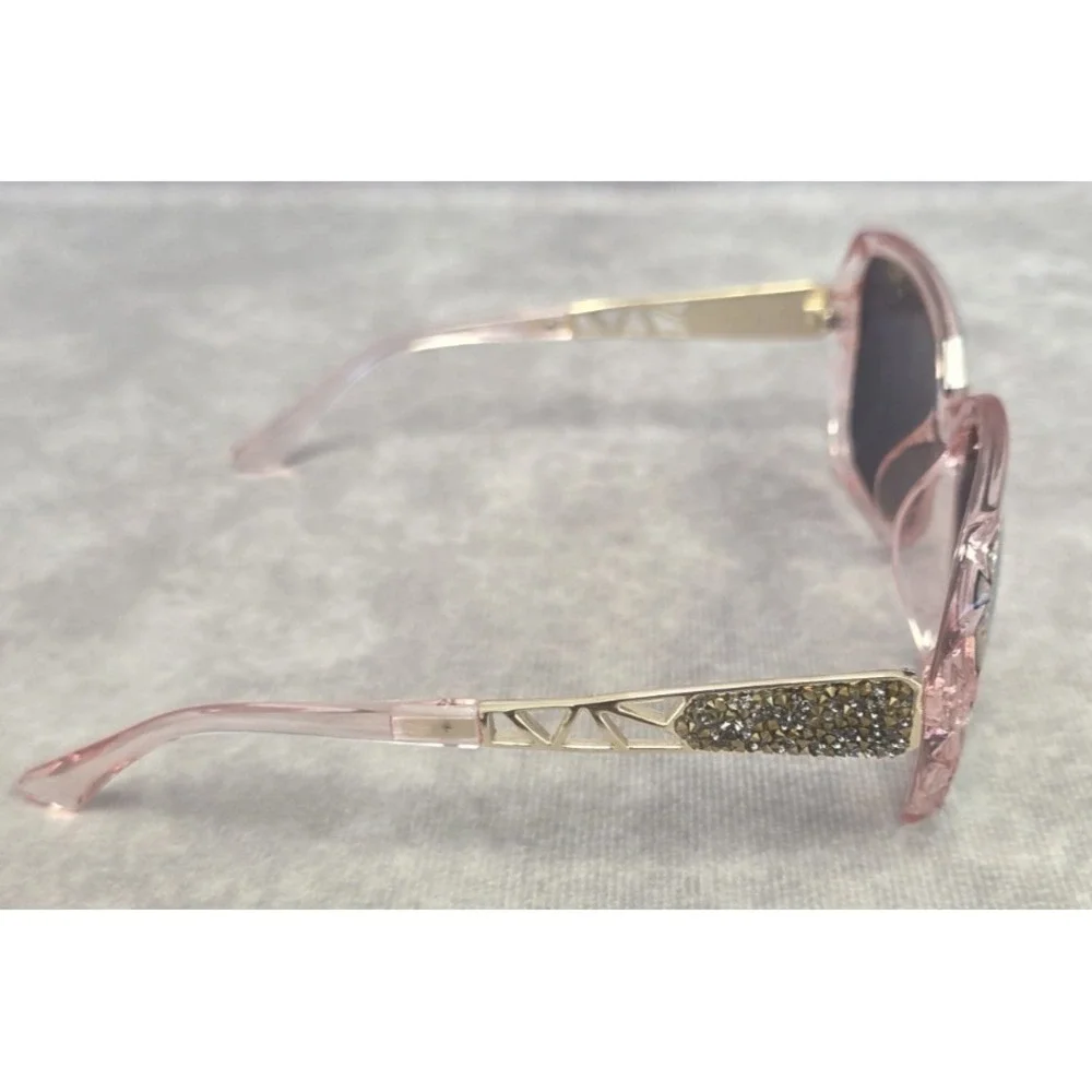 Feisedy Pink Reflective Sunglasses Womens